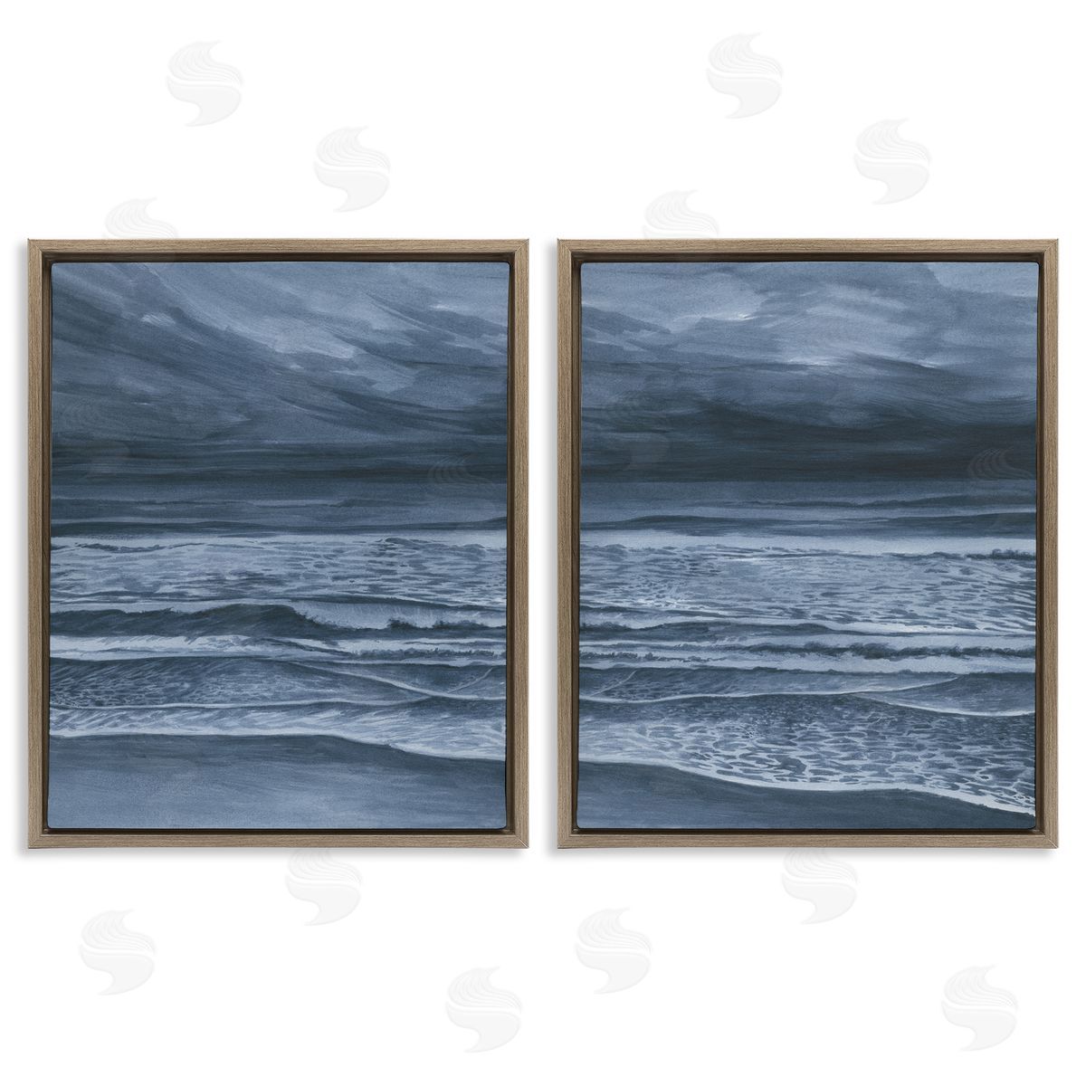 Grace Popp Dramatic Sea Dark Storm Canvas Wall Art Print