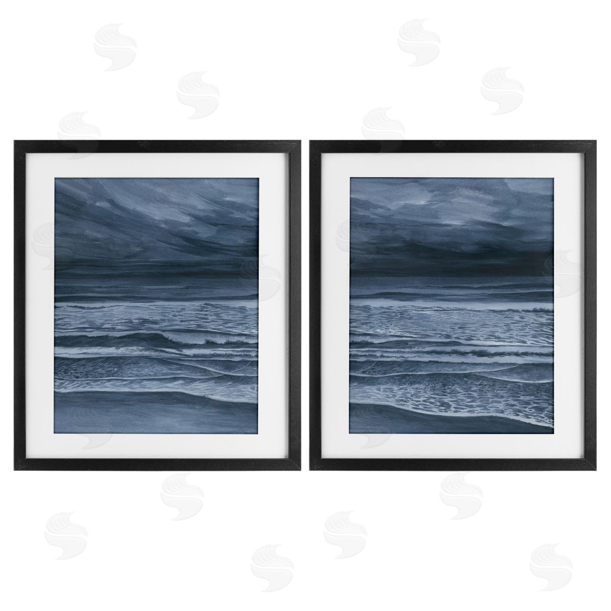 Grace Popp Dramatic Sea Dark Storm Canvas Wall Art Print