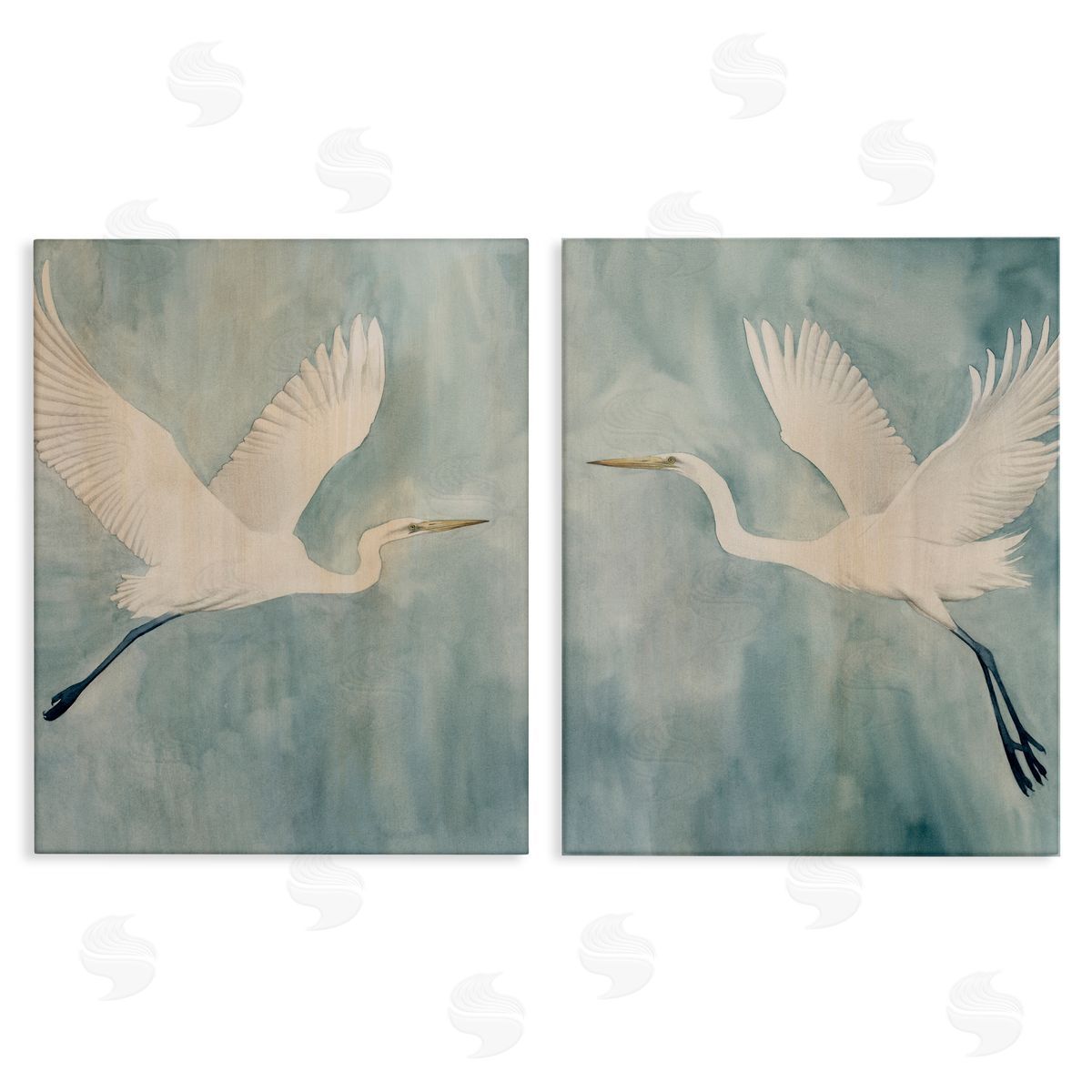 Grace Popp Island Specter Egrets Canvas Wall Art Print