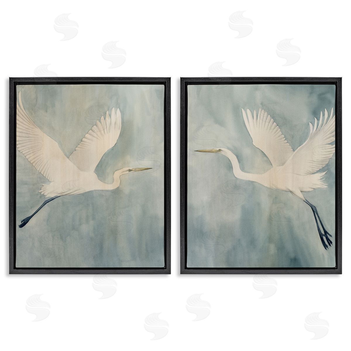 Grace Popp Island Specter Egrets Canvas Wall Art Print