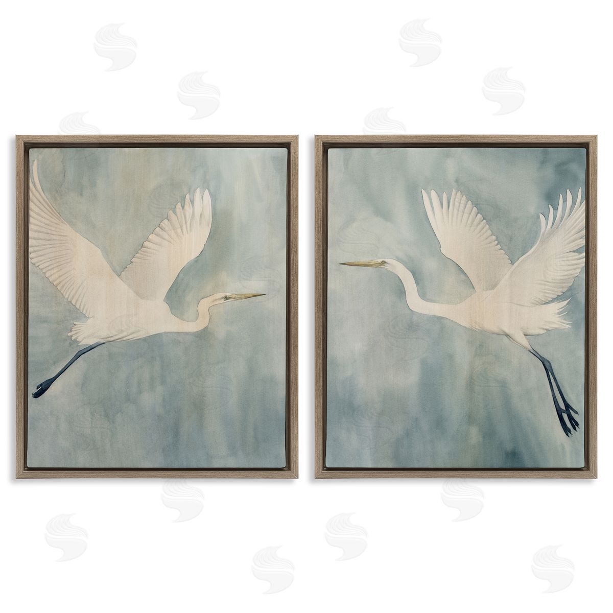 Grace Popp Island Specter Egrets Canvas Wall Art Print