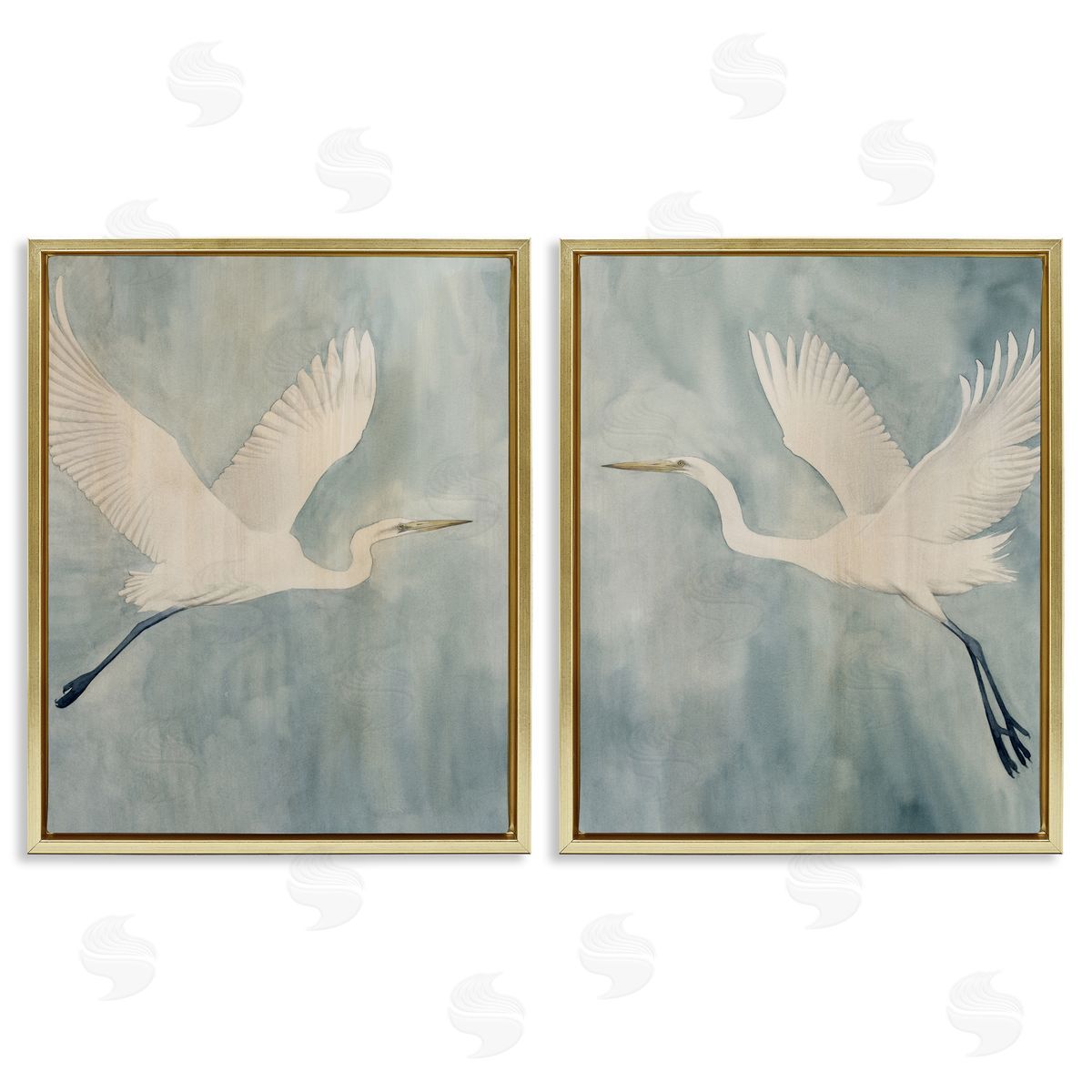 Grace Popp Island Specter Egrets Canvas Wall Art Print