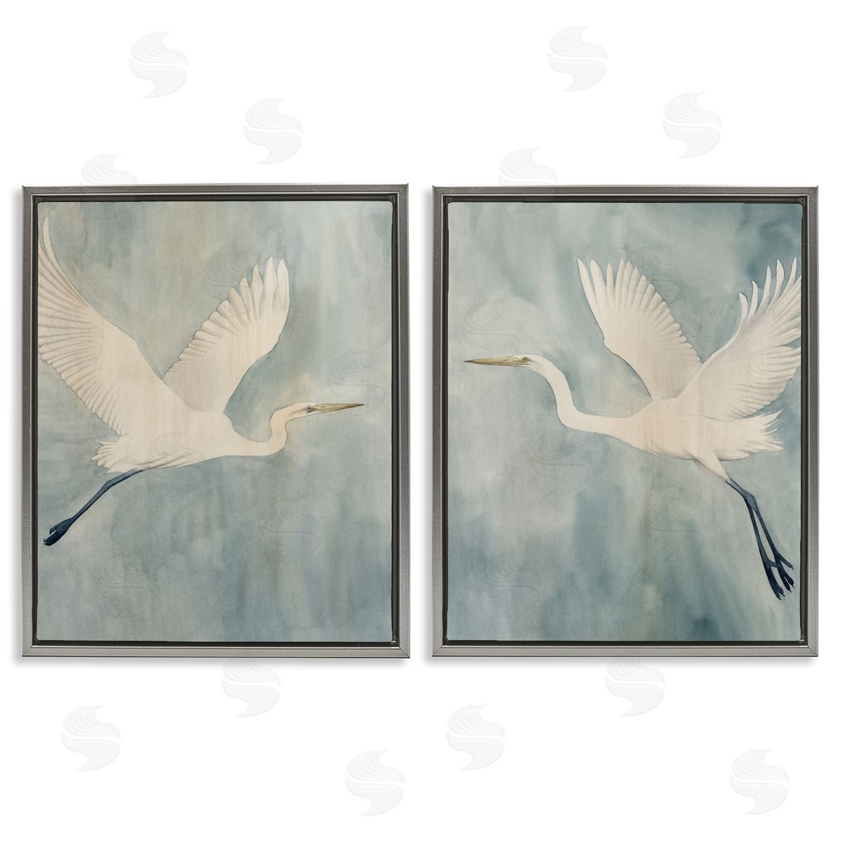 Grace Popp Island Specter Egrets Canvas Wall Art Print