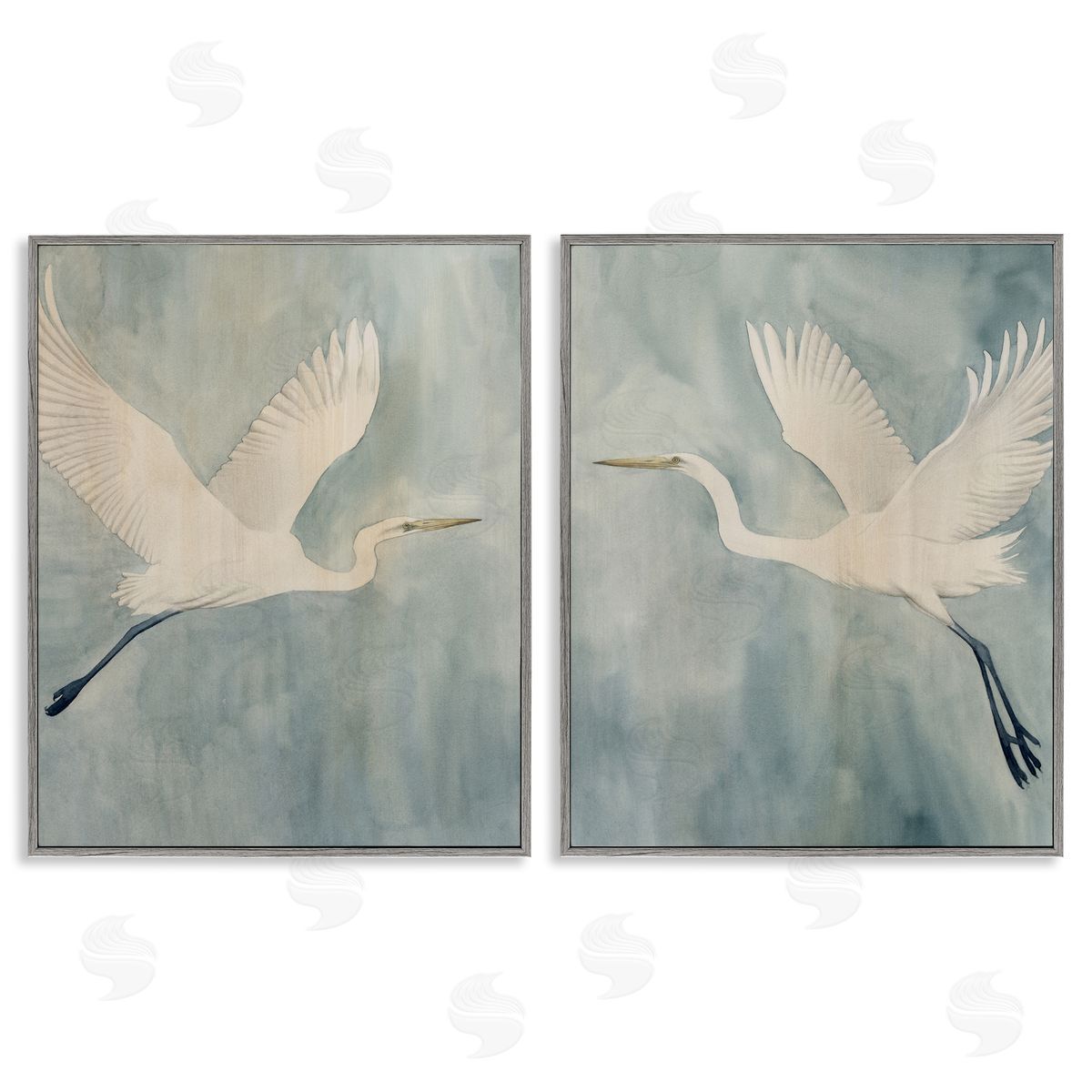 Grace Popp Island Specter Egrets Canvas Wall Art Print
