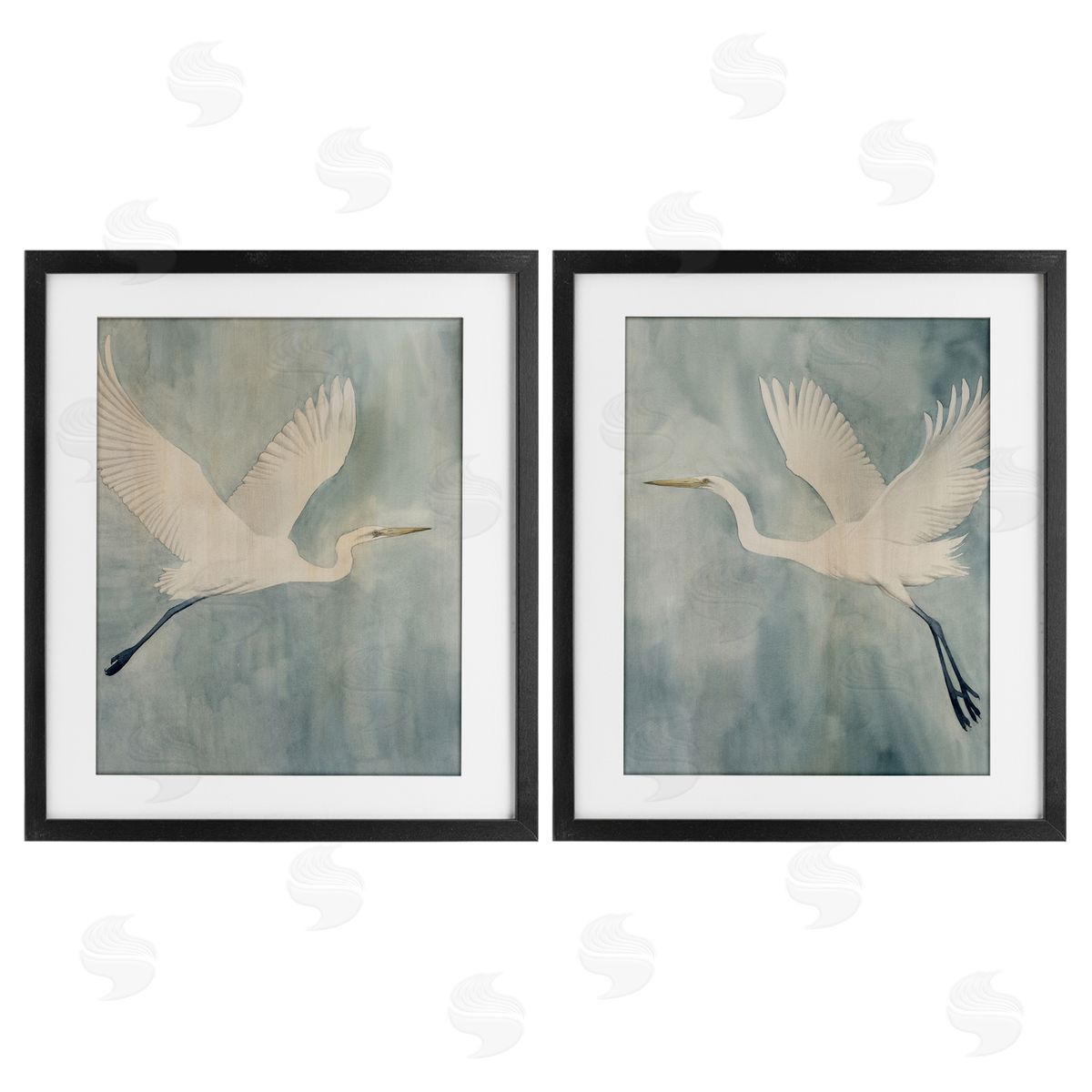 Grace Popp Island Specter Egrets Canvas Wall Art Print