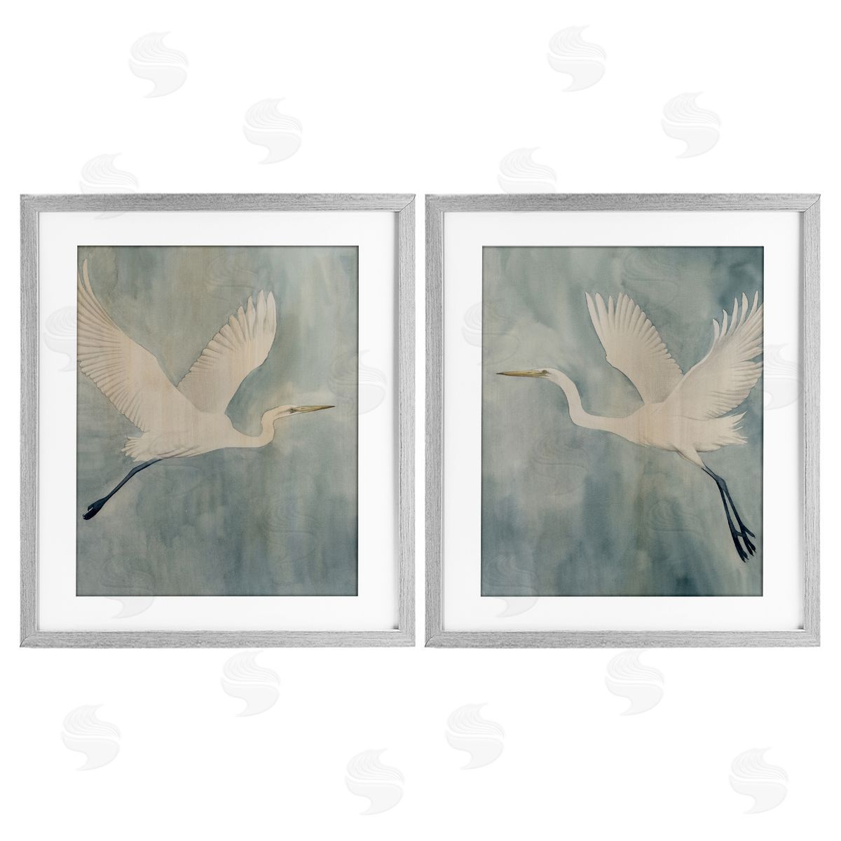 Grace Popp Island Specter Egrets Canvas Wall Art Print