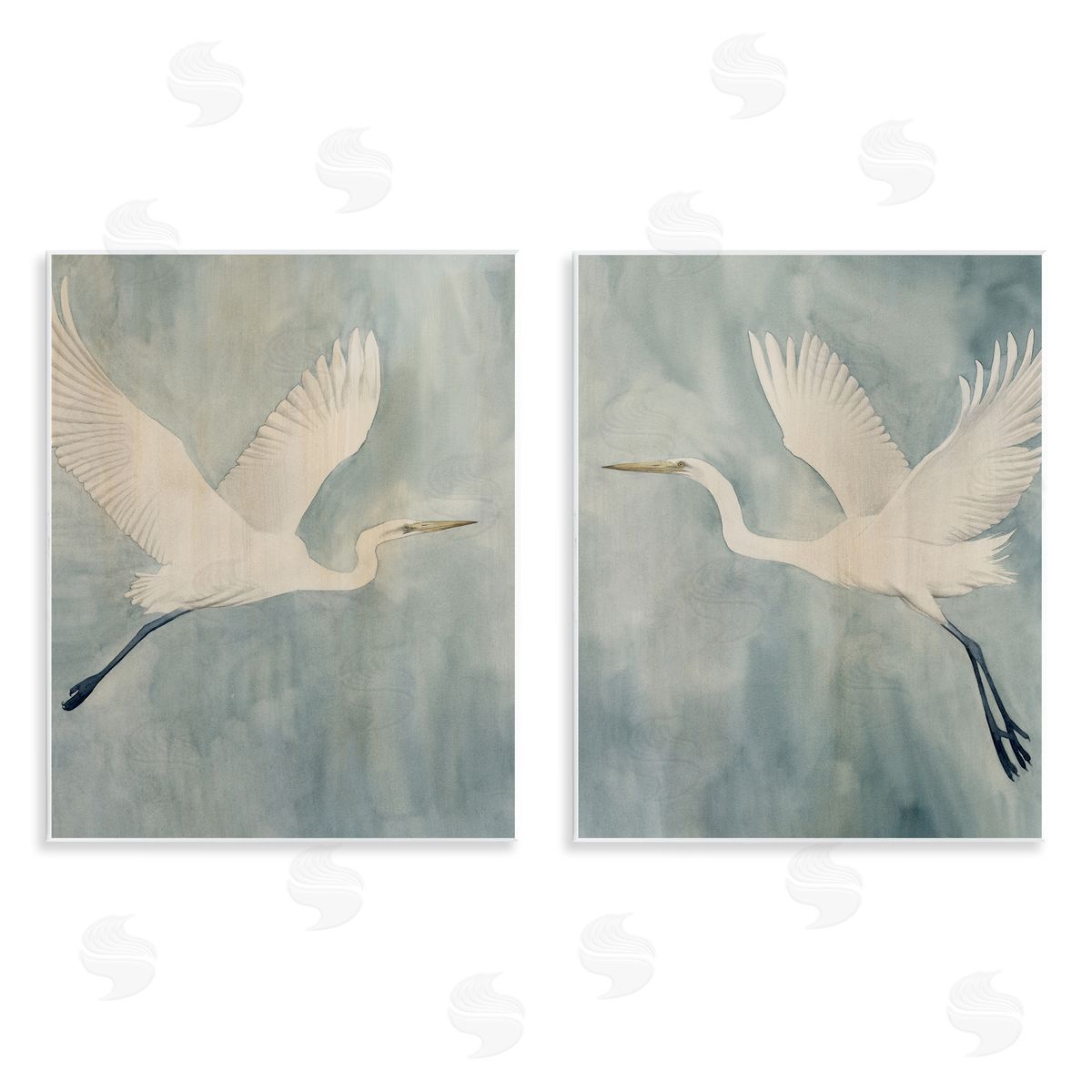 Grace Popp Island Specter Egrets Canvas Wall Art Print