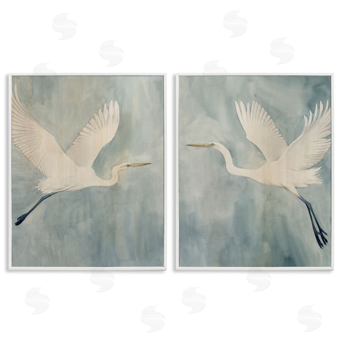 Grace Popp Island Specter Egrets Canvas Wall Art Print