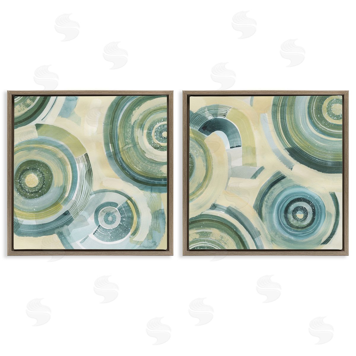 Grace Popp Modern Passiflora Circles Canvas Wall Art Print