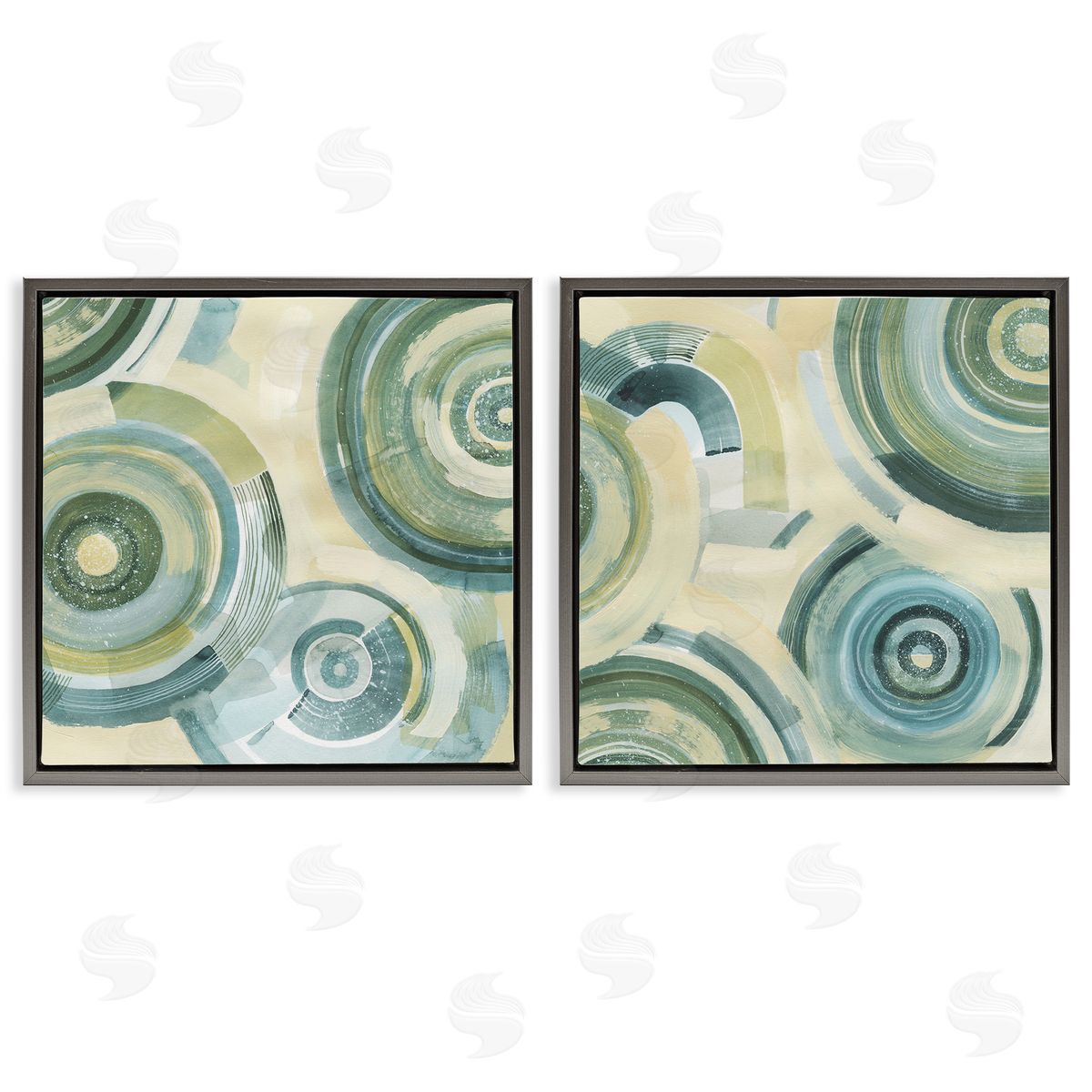 Grace Popp Modern Passiflora Circles Canvas Wall Art Print