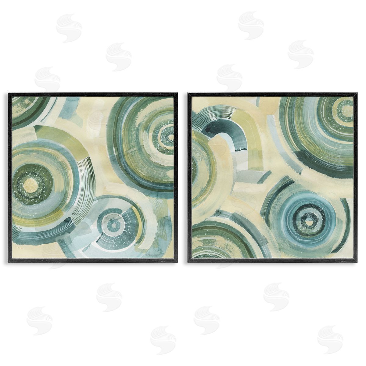 Grace Popp Modern Passiflora Circles Canvas Wall Art Print