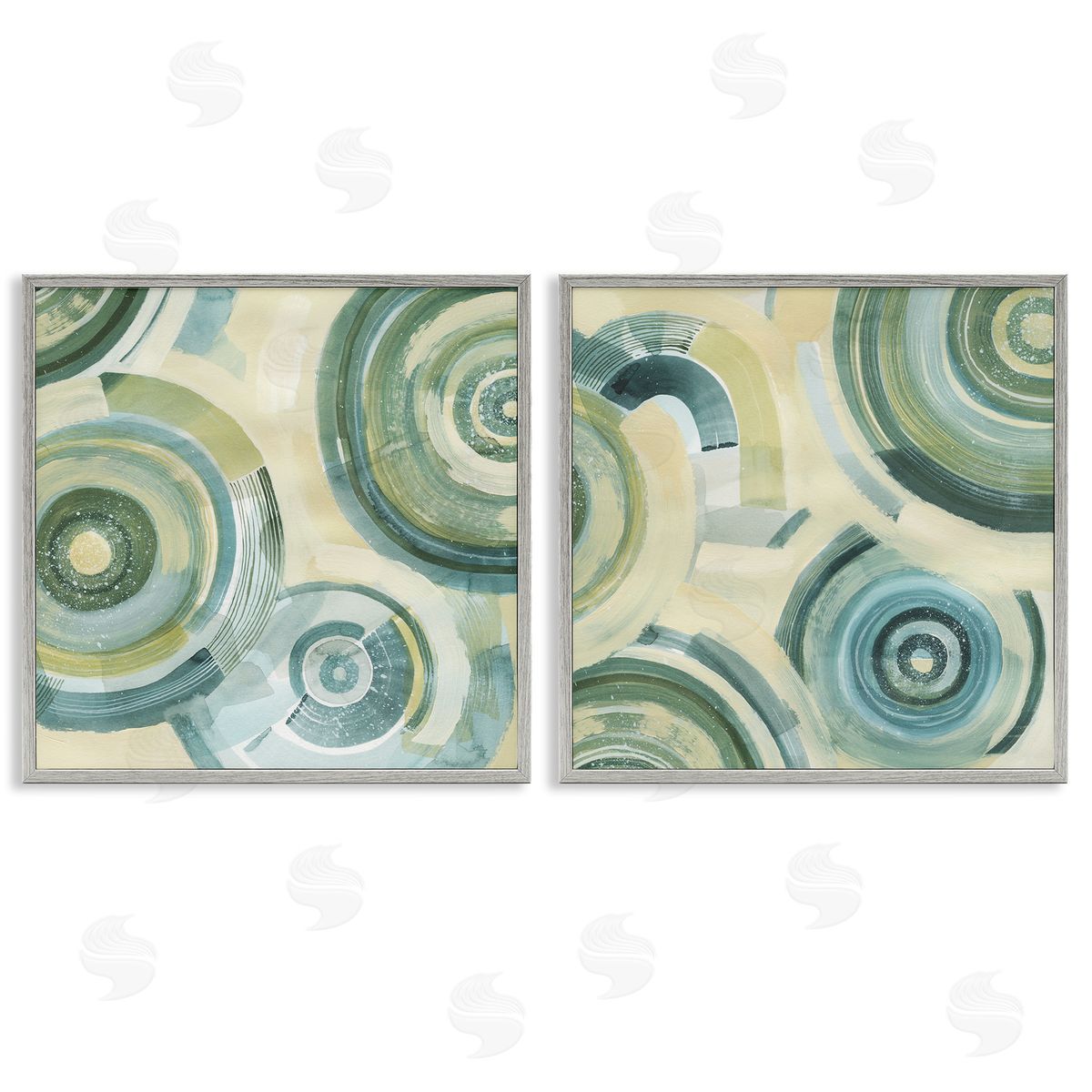 Grace Popp Modern Passiflora Circles Canvas Wall Art Print