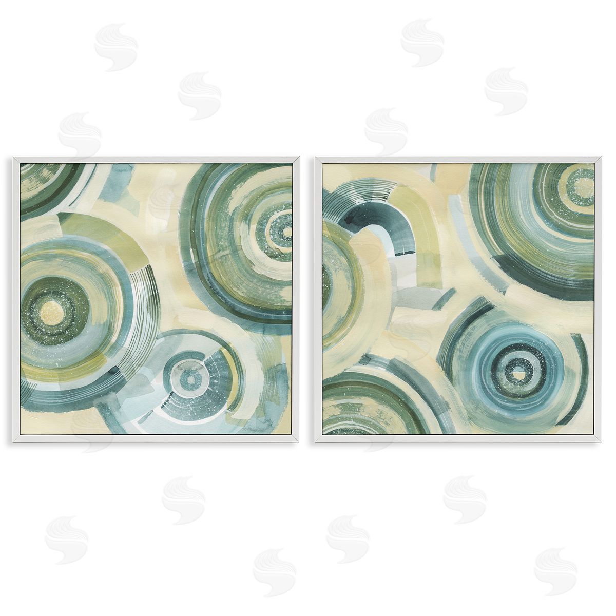 Grace Popp Modern Passiflora Circles Canvas Wall Art Print