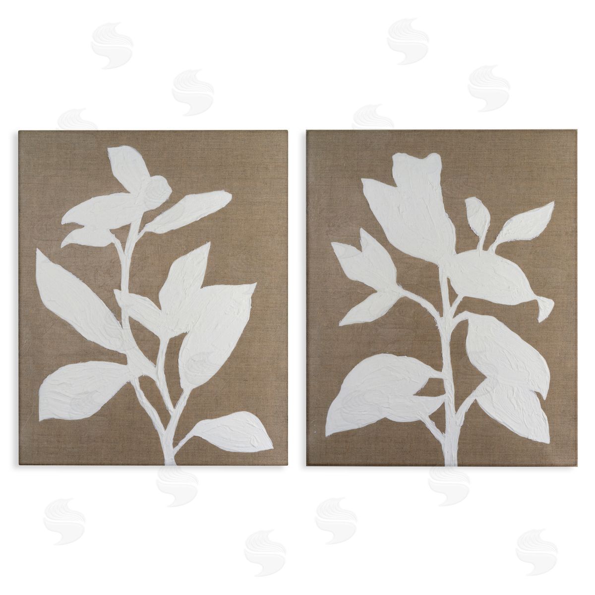 Vanna Lam Frosted Linen Botanicals Canvas Wall Art Print
