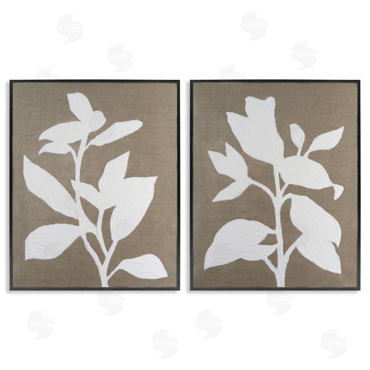 Vanna Lam Frosted Linen Botanicals Canvas Wall Art Print