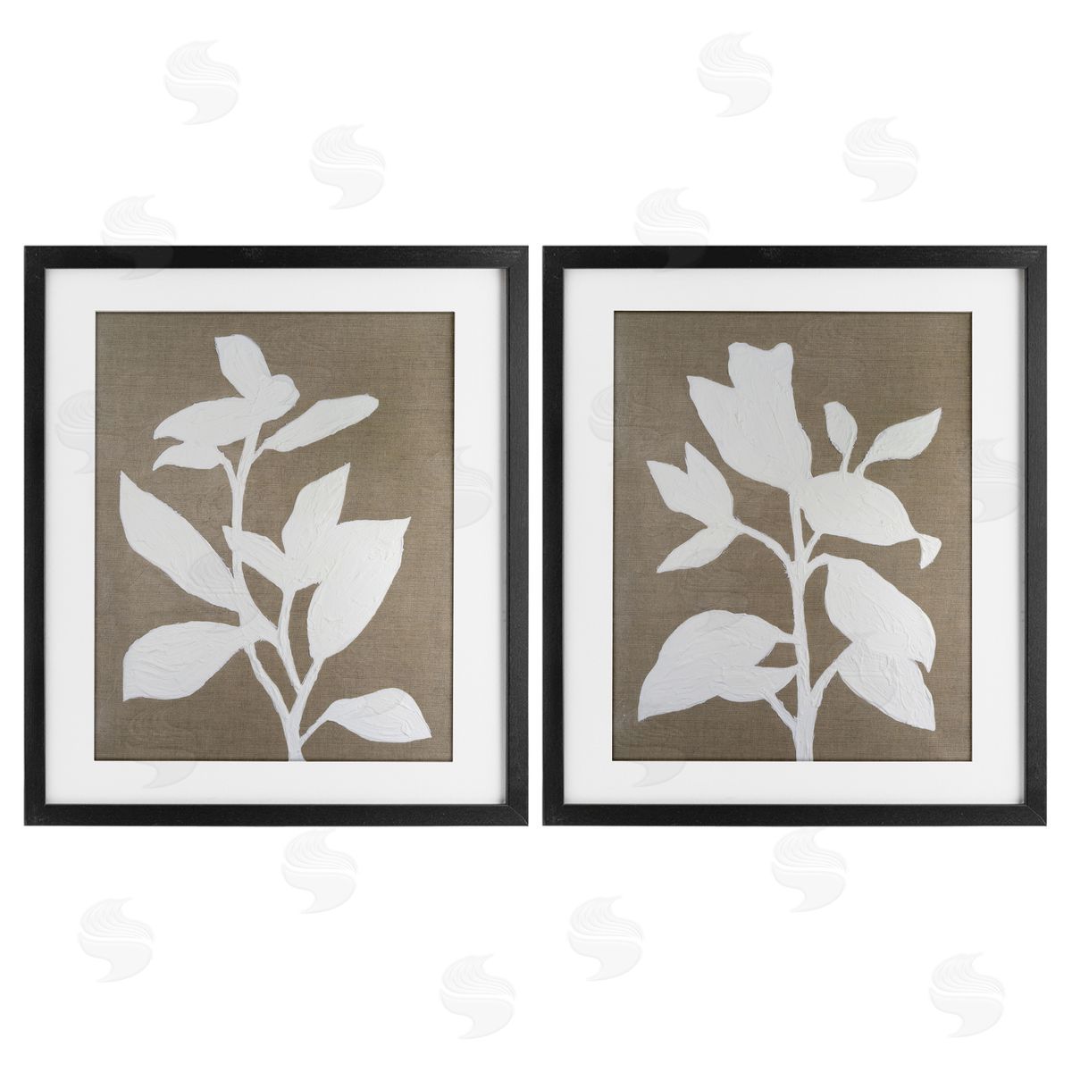 Vanna Lam Frosted Linen Botanicals Canvas Wall Art Print