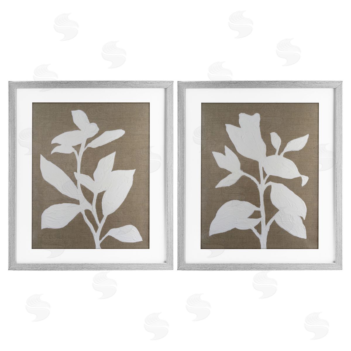 Vanna Lam Frosted Linen Botanicals Canvas Wall Art Print