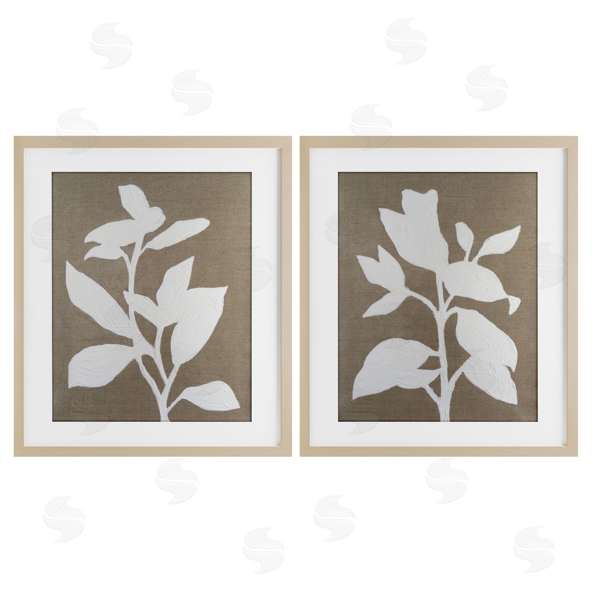 Vanna Lam Frosted Linen Botanicals Canvas Wall Art Print