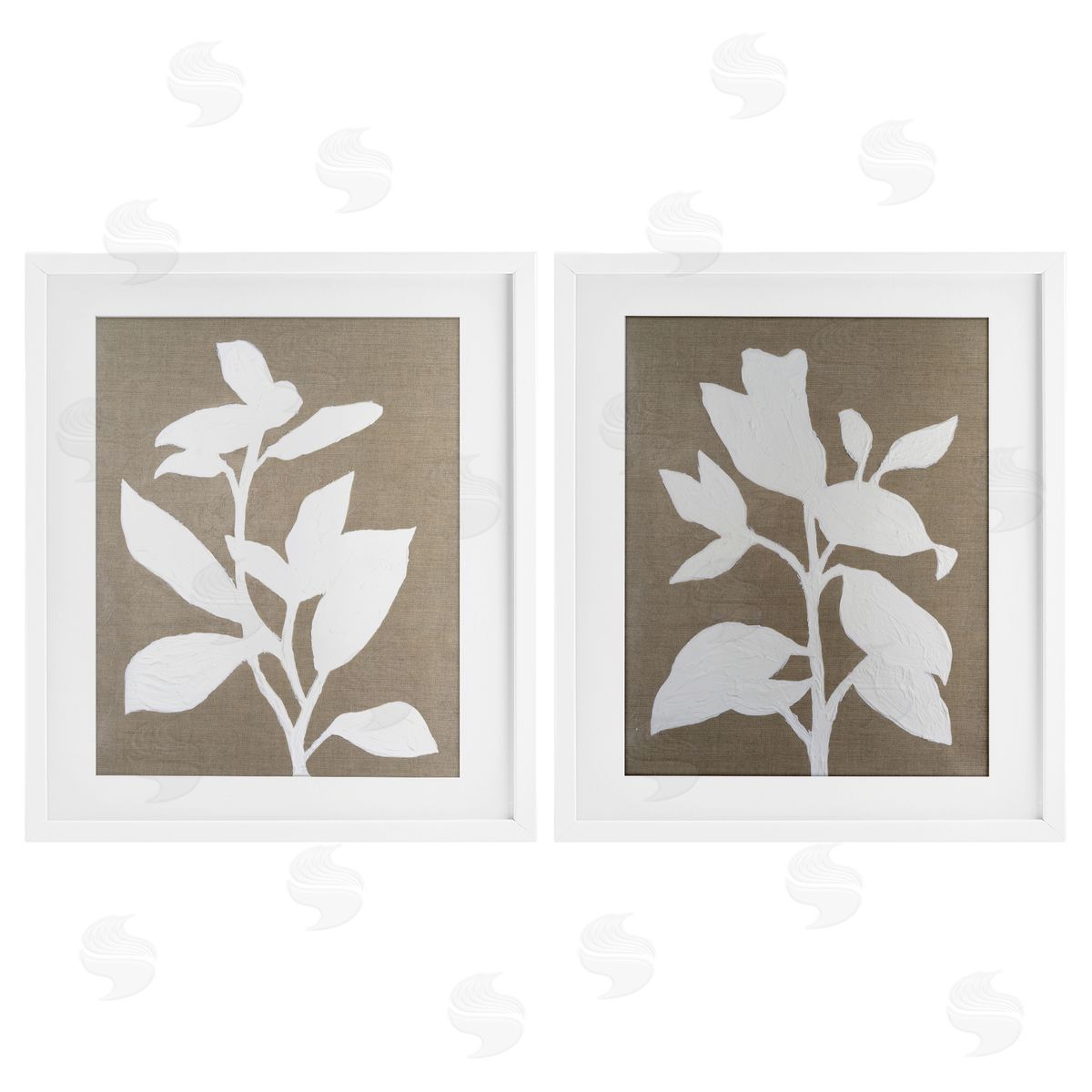 Vanna Lam Frosted Linen Botanicals Canvas Wall Art Print