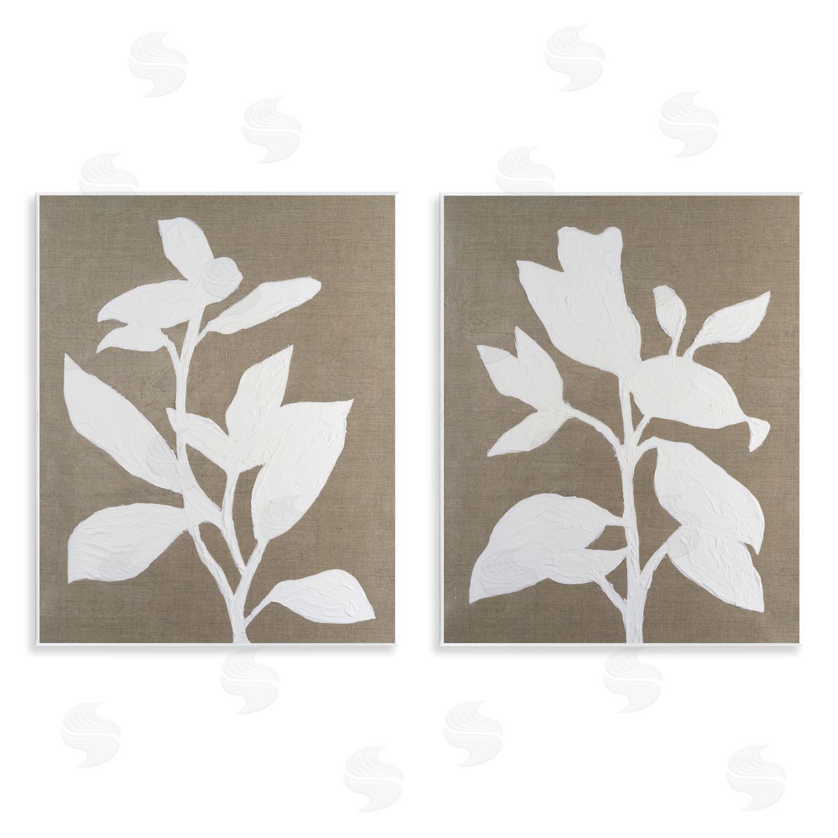 Vanna Lam Frosted Linen Botanicals Canvas Wall Art Print