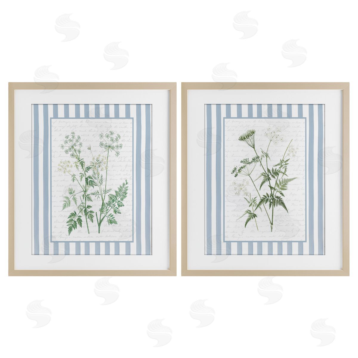 Lettered and Lined Kitchen Bath Wild Herbs Canvas Wall Art Print
