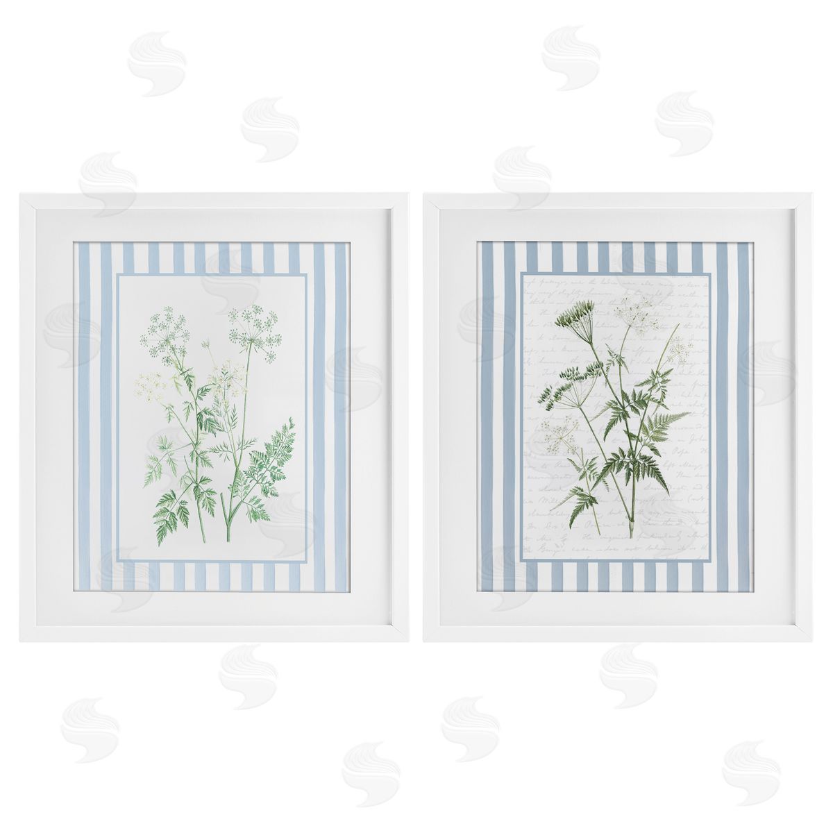 Lettered and Lined Kitchen Bath Wild Herbs Canvas Wall Art Print