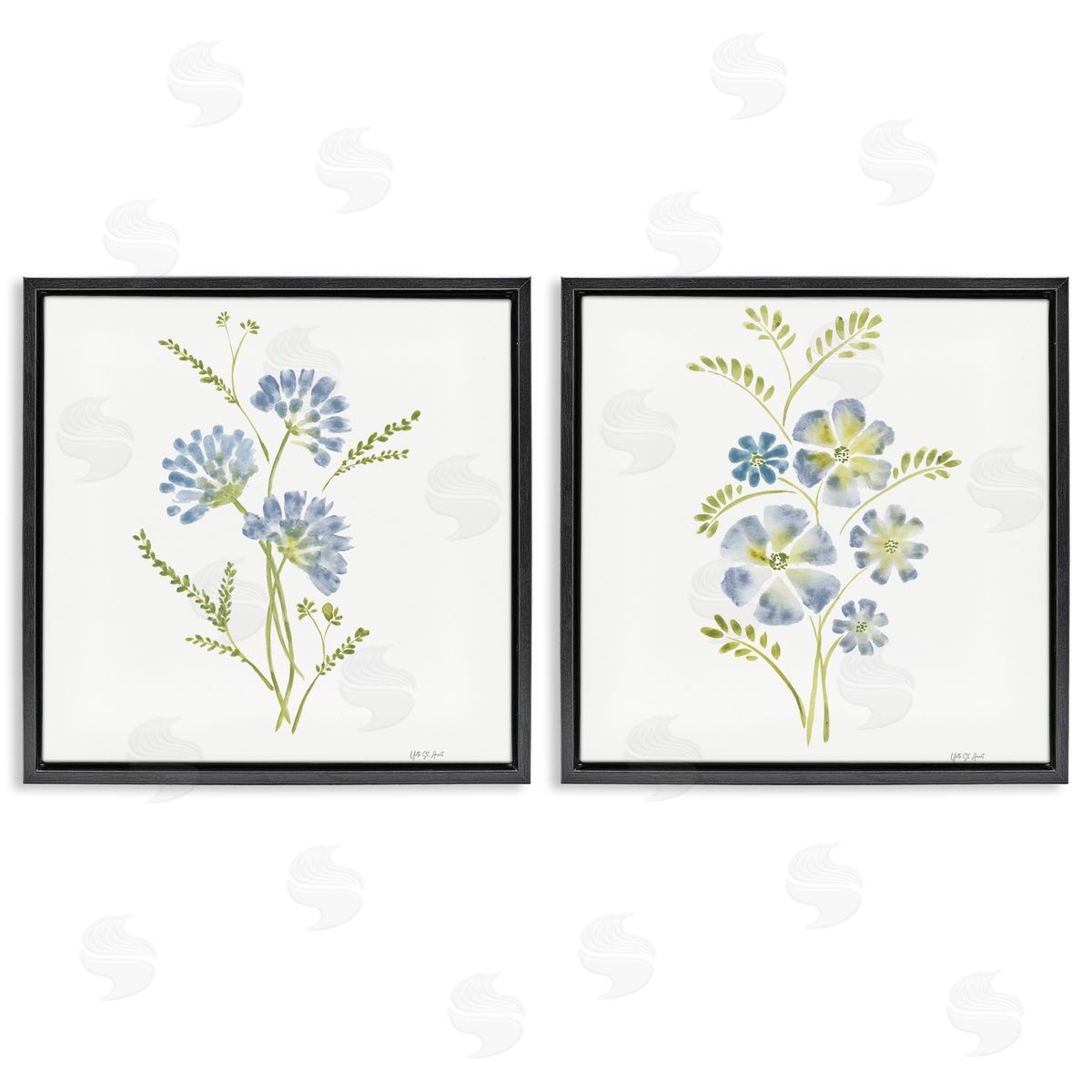 Yvette St. Amant Cornflower & Periwinkle Herbs Canvas Wall Art Print