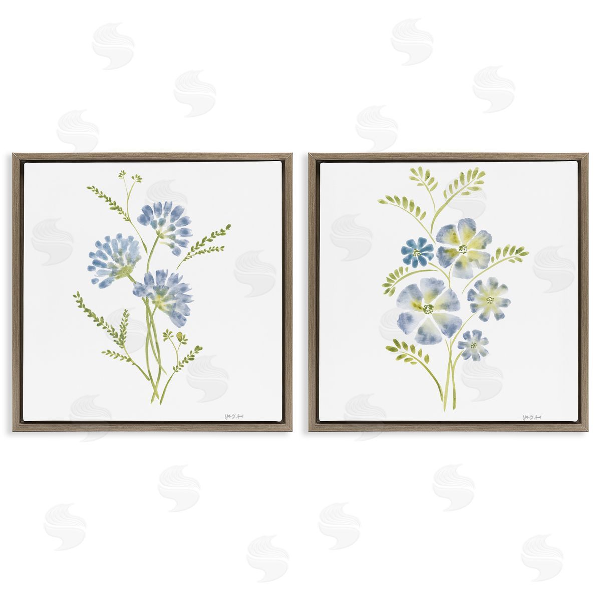 Yvette St. Amant Cornflower & Periwinkle Herbs Canvas Wall Art Print