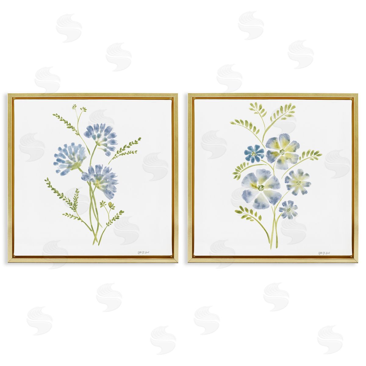 Yvette St. Amant Cornflower & Periwinkle Herbs Canvas Wall Art Print