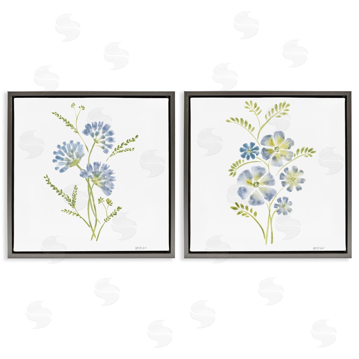 Yvette St. Amant Cornflower & Periwinkle Herbs Canvas Wall Art Print