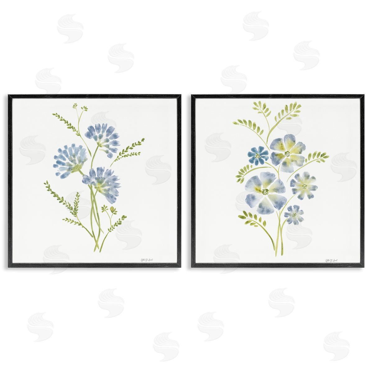 Yvette St. Amant Cornflower & Periwinkle Herbs Canvas Wall Art Print