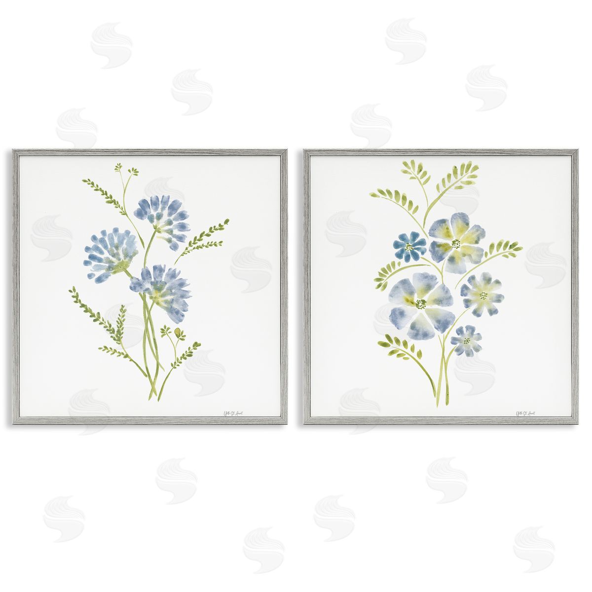 Yvette St. Amant Cornflower & Periwinkle Herbs Canvas Wall Art Print