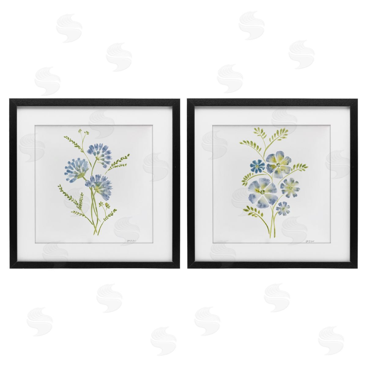 Yvette St. Amant Cornflower & Periwinkle Herbs Canvas Wall Art Print