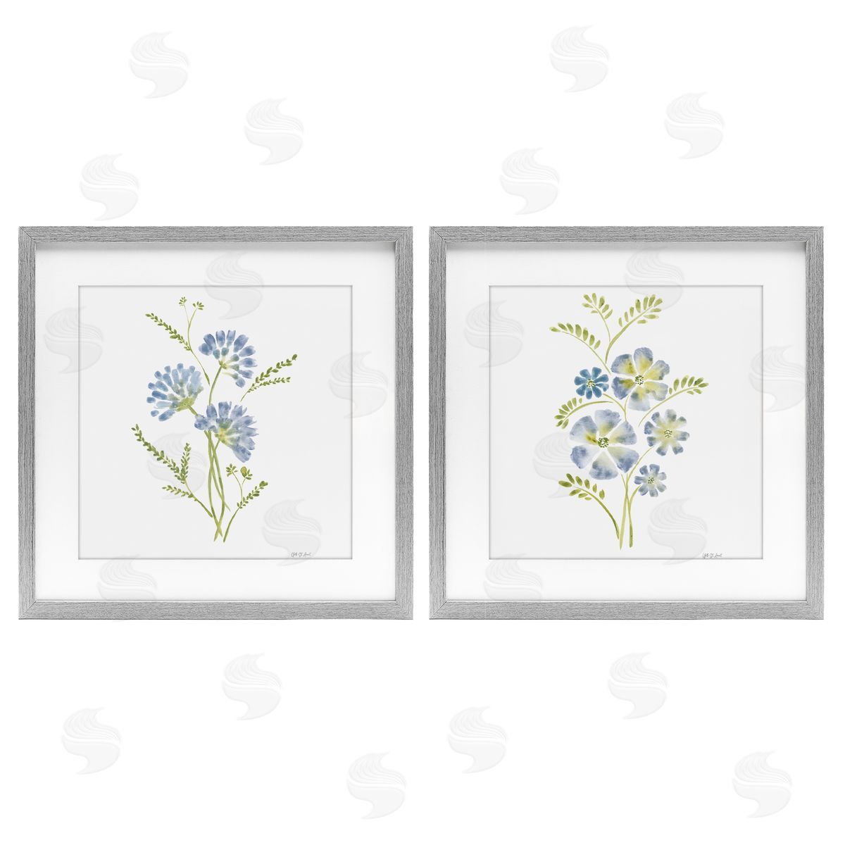 Yvette St. Amant Cornflower & Periwinkle Herbs Canvas Wall Art Print