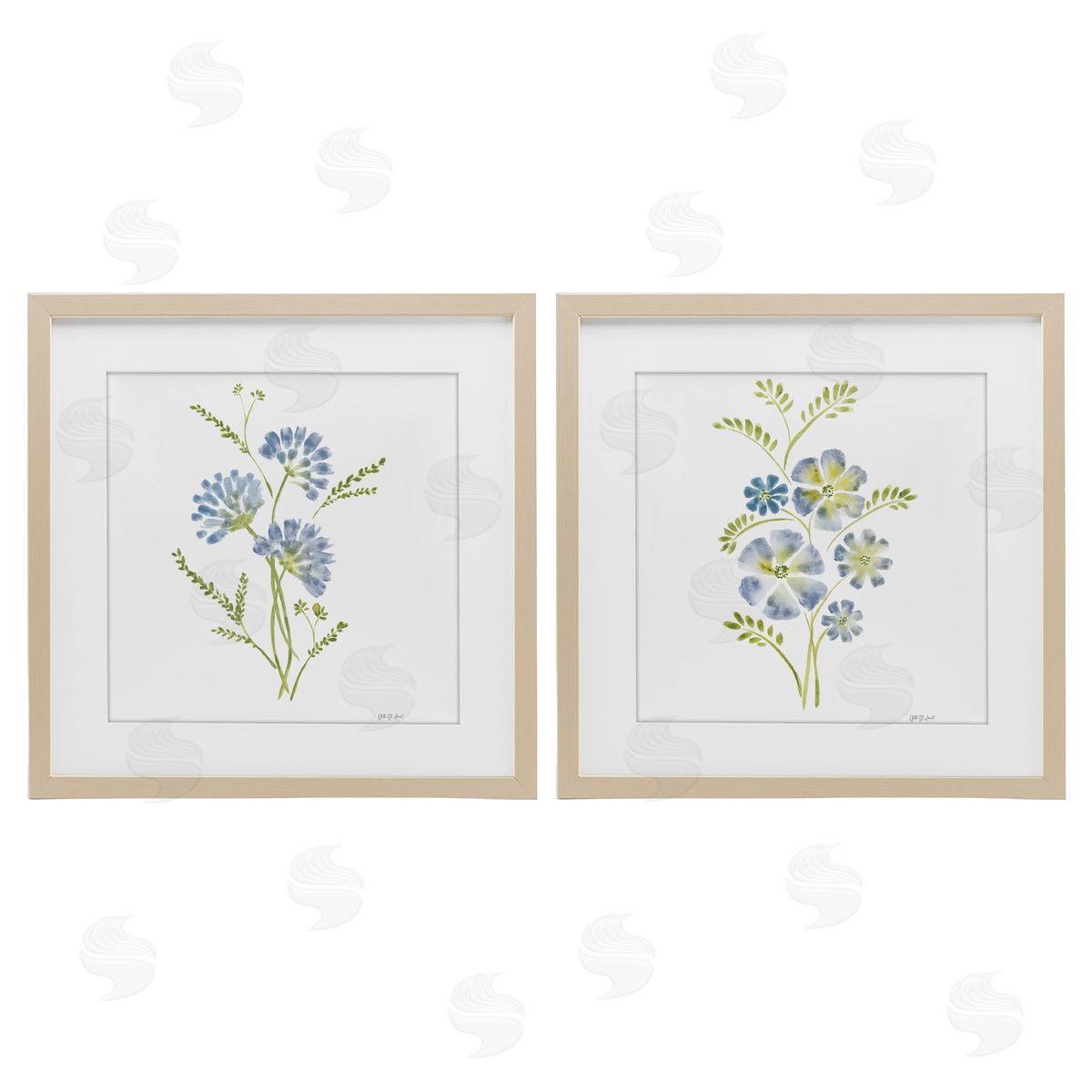 Yvette St. Amant Cornflower & Periwinkle Herbs Canvas Wall Art Print
