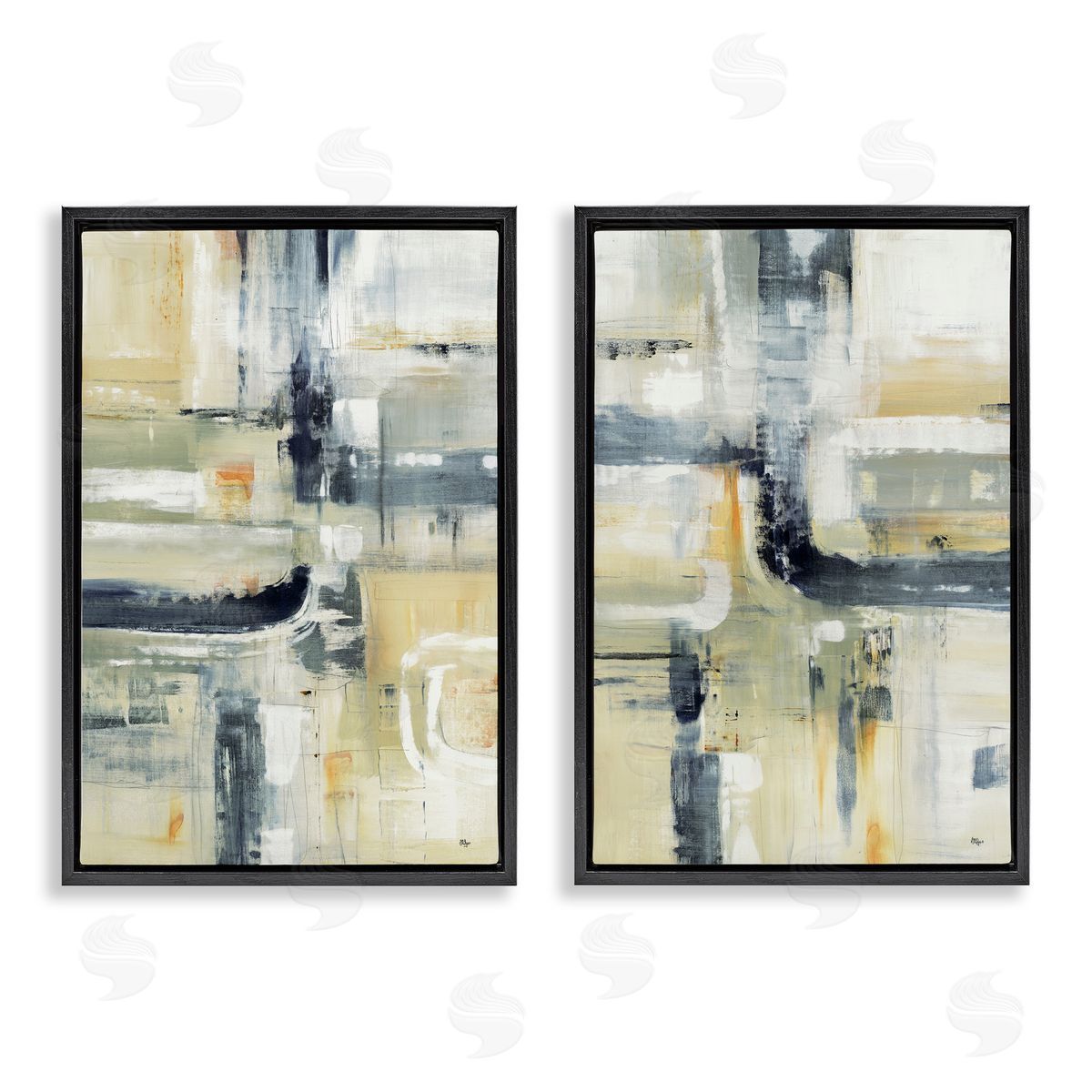 Lisa Ridgers Expressive Neutrals Composition Canvas Wall Art Print