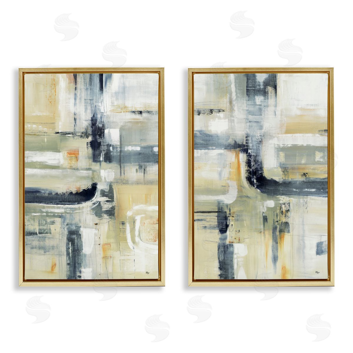 Lisa Ridgers Expressive Neutrals Composition Canvas Wall Art Print