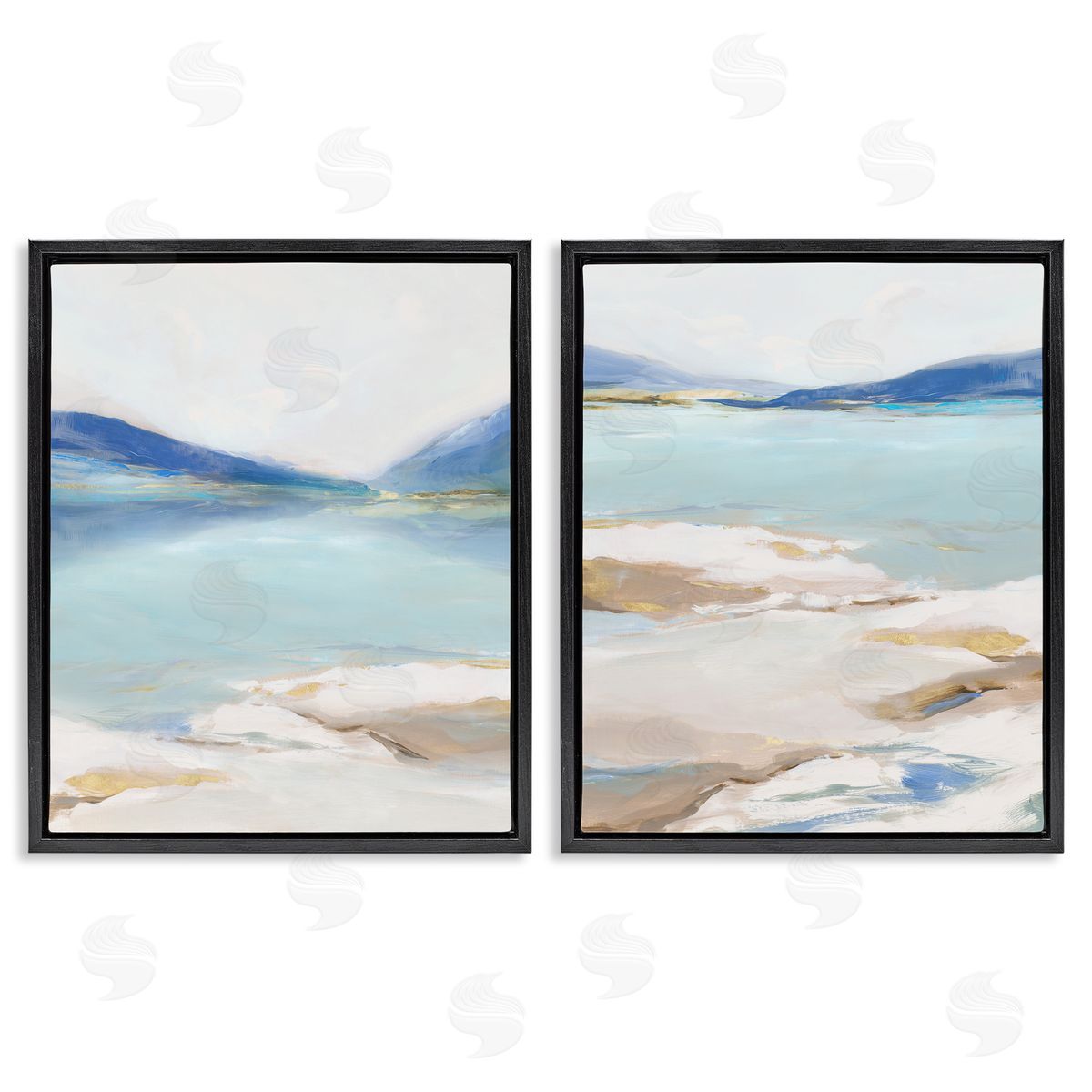 Ian C. Cerulean Vista Landscape Canvas Wall Art Print