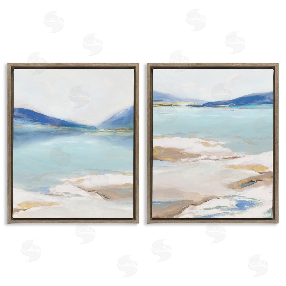Ian C. Cerulean Vista Landscape Canvas Wall Art Print