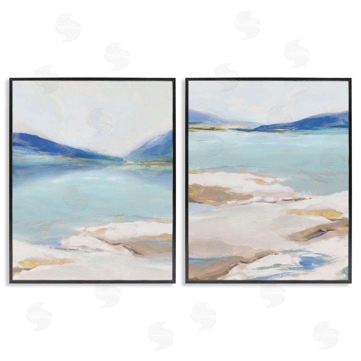 Ian C. Cerulean Vista Landscape Canvas Wall Art Print