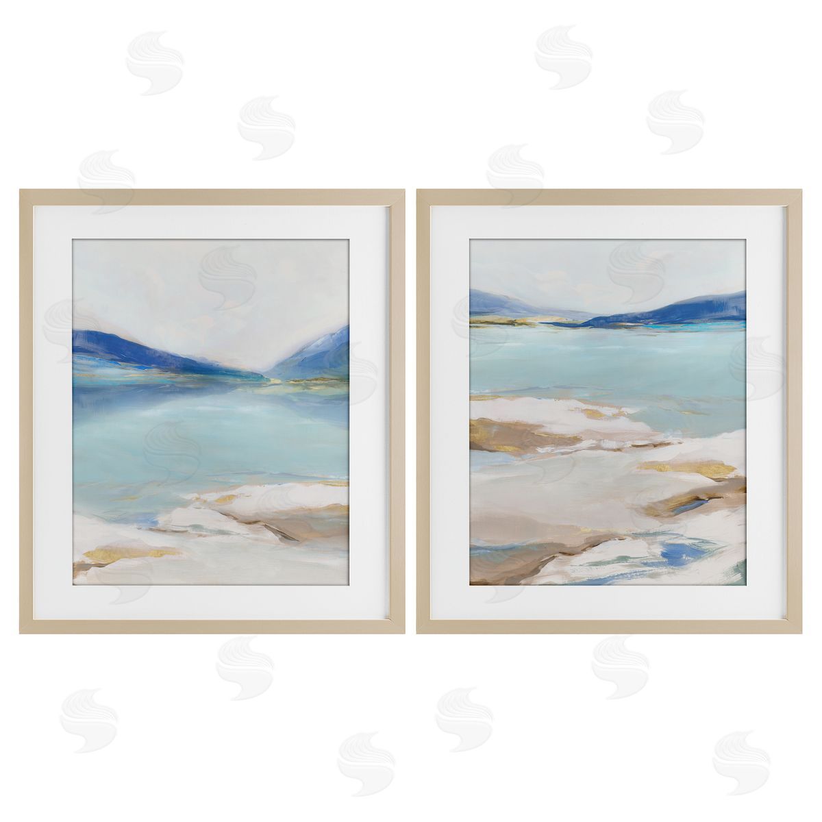 Ian C. Cerulean Vista Landscape Canvas Wall Art Print