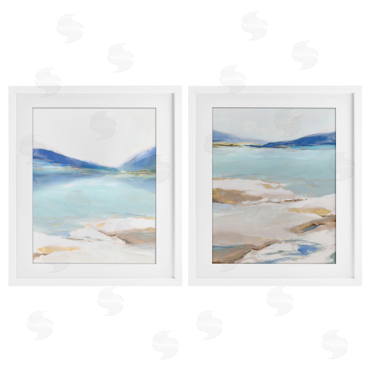 Ian C. Cerulean Vista Landscape Canvas Wall Art Print