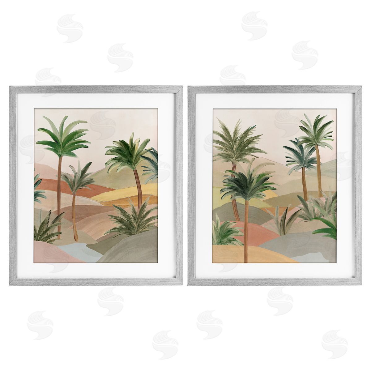 Ian C. Exotic Desert Oasis Canvas Wall Art Print