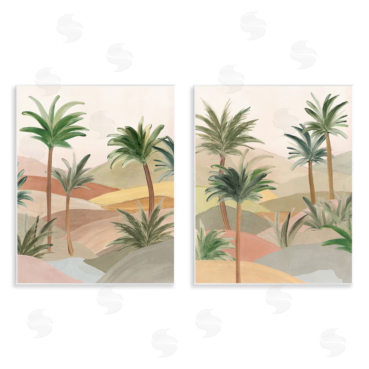 Ian C. Exotic Desert Oasis Canvas Wall Art Print