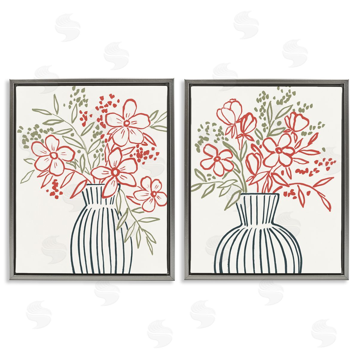 Aria K. Botanical Outline Simplicity Canvas Wall Art Print