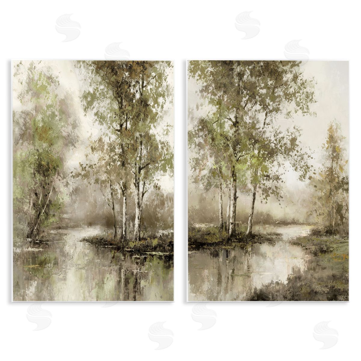 T.C. Chiu Idyllic Spring Forest Wall Plaque Printed Art Set