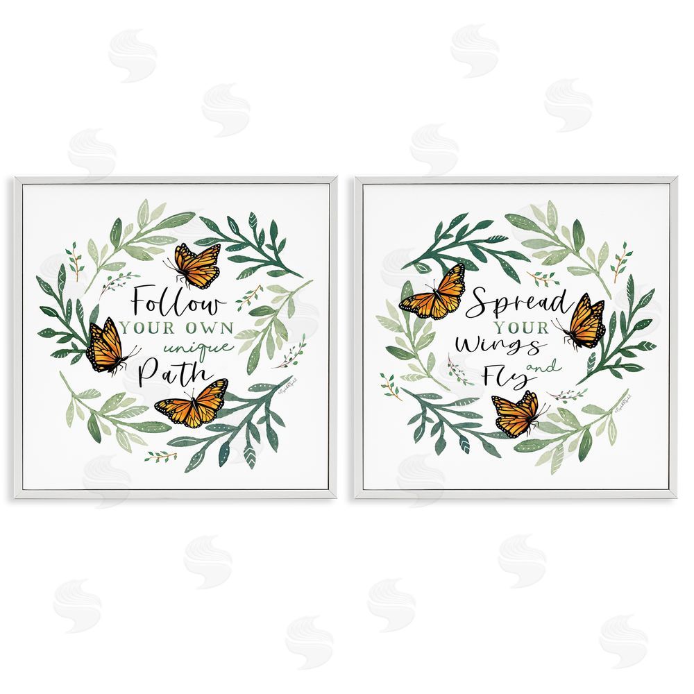 Elizabeth Tyndall Spread Your Wings and Follow Path White Framed Giclee Wall Art Print