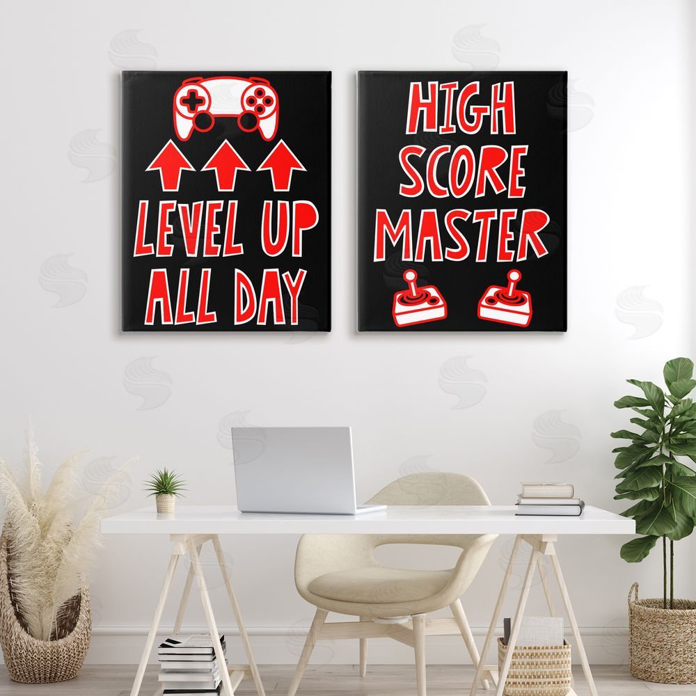 Marcus Prime Level Up High Score Gamer Canvas Art on Wall
