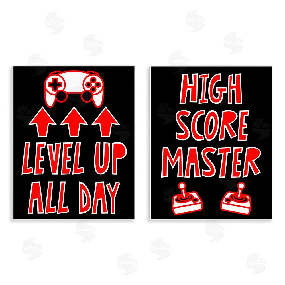 Marcus Prime Level Up High Score Gamer Wall Plaque Art Print