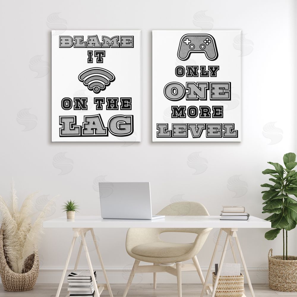 Marcus Prime Black & White Gamer Quotes Canvas Art on Wall